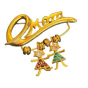 199 KIS Mom and daughters brooch 💜